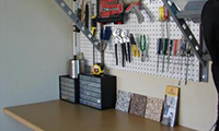 We can incorporate our products with items you already have, like this rolling tool chest.